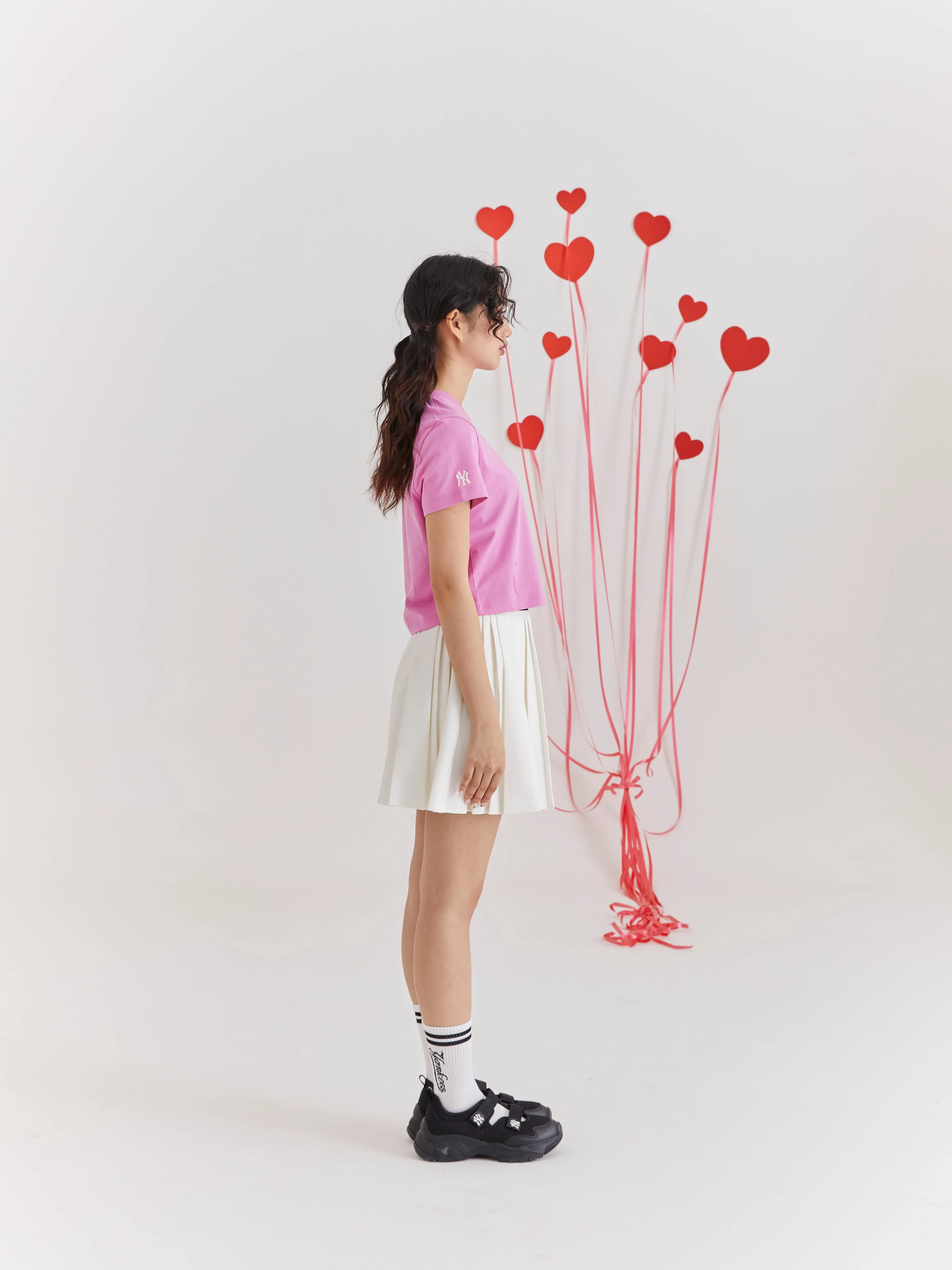 Heart New York Yankees Crop T-Shirts