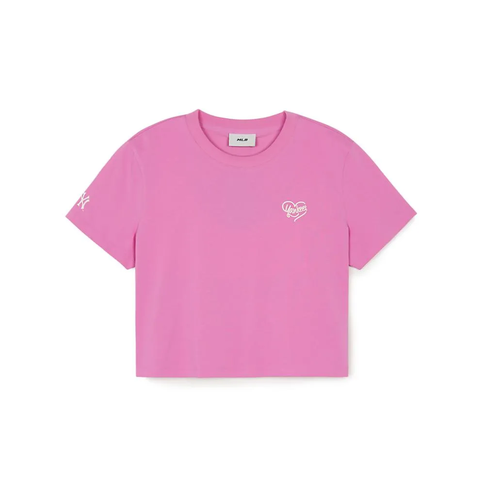 Heart New York Yankees Crop T-Shirts