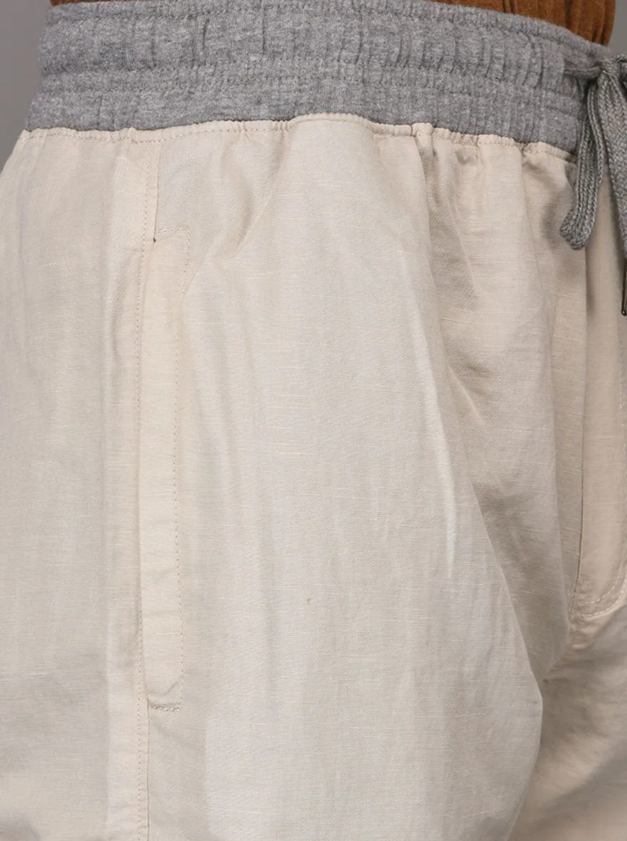 JadeBlue Light Beige Solid Pajamas