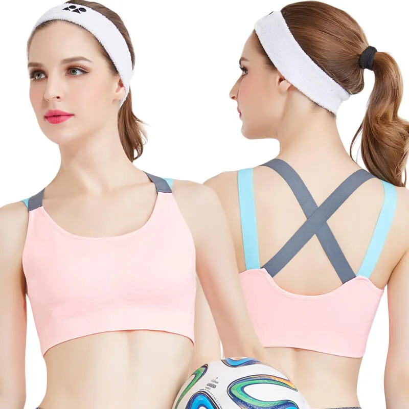 Jogging Bra Color Block Underwear Tank Tops