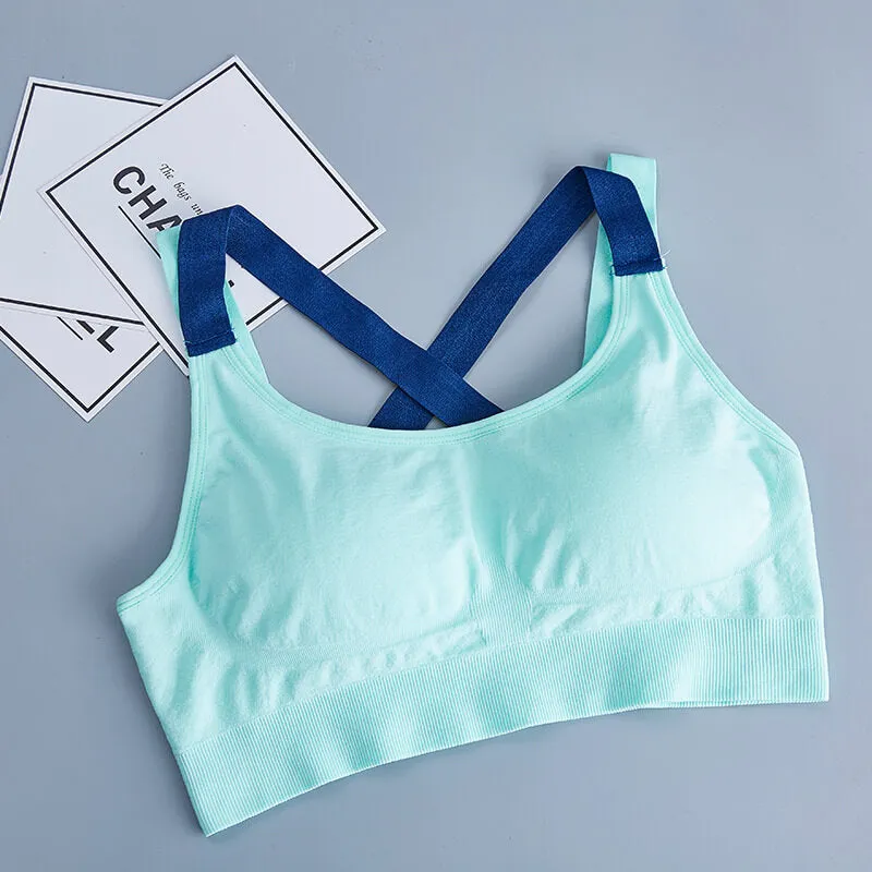 Jogging Bra Color Block Underwear Tank Tops