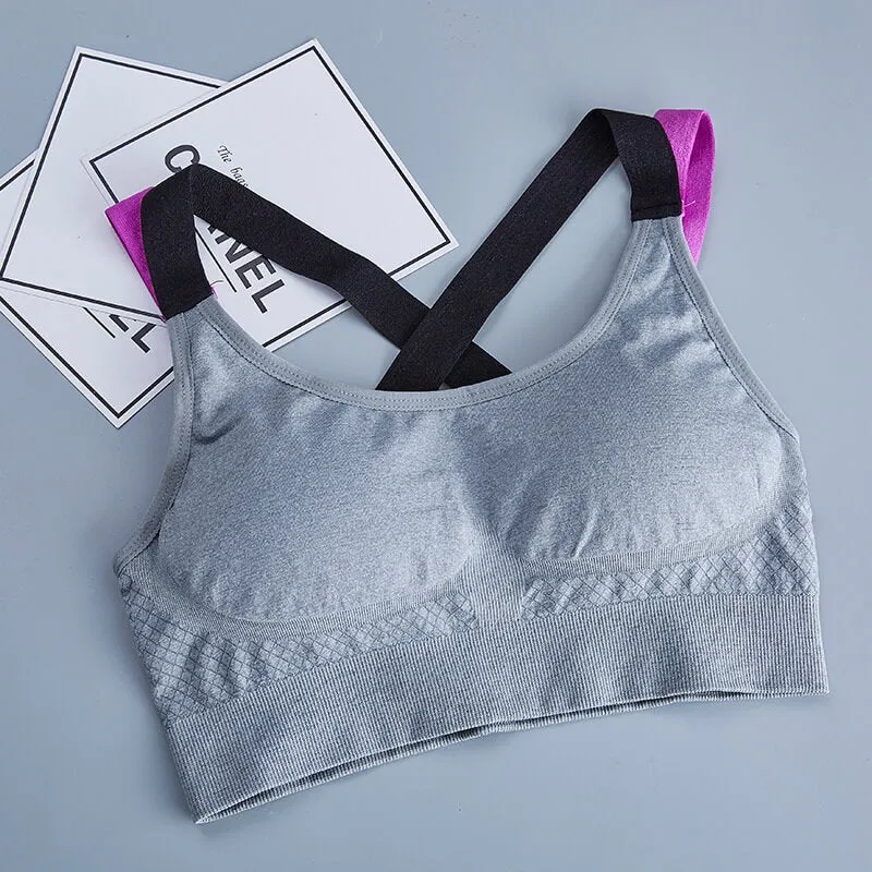 Jogging Bra Color Block Underwear Tank Tops