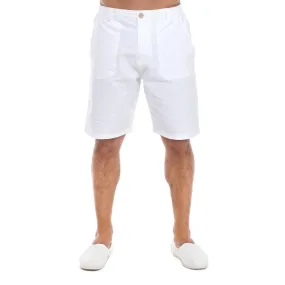 JUST NATURE Men's Jn Men Linen Shorts - White