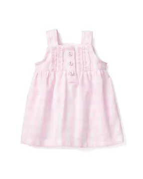 Kid's Twill Doll Nightgown in Pink Gingham