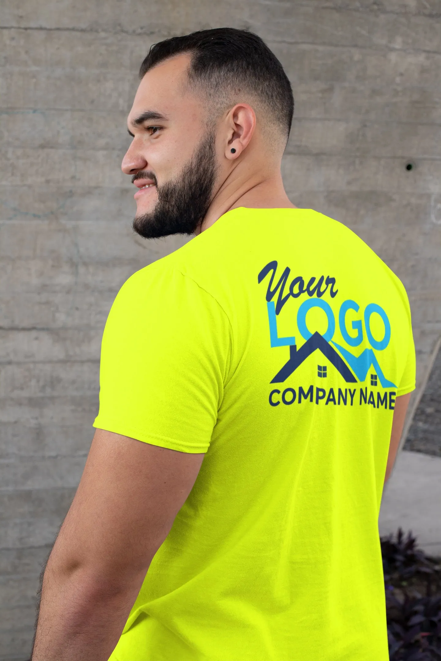 Kolossus Customizable High Visibility Short Sleeve Work Shirts for Men. Personalized t Shirts with Logo, Photo or Text …