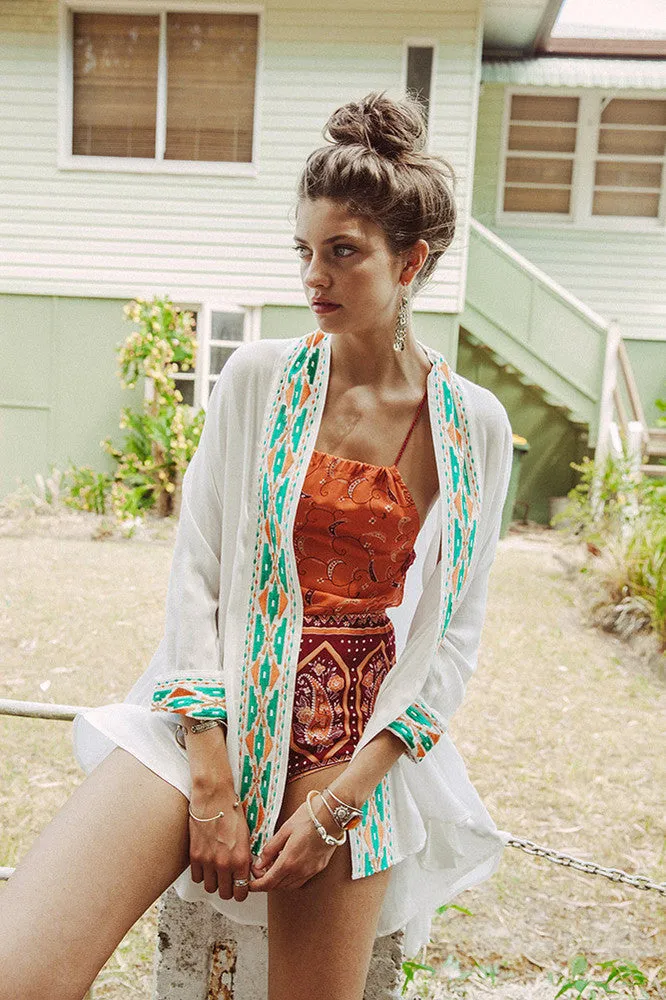 Long Sleeve Boho Chic Bohemian Cardigan Cover Up