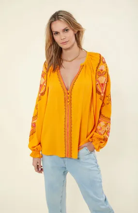Long Sleeve Tunic in Gold