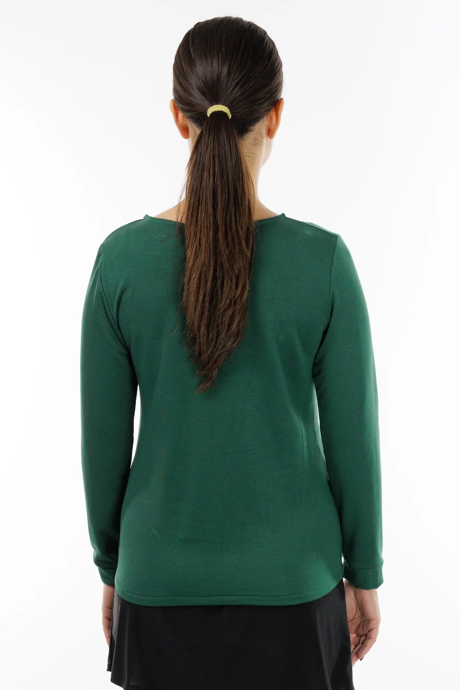 Long Sleeved Hunter Green Yucca Top