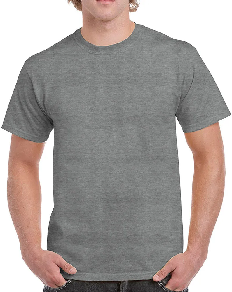 Men's Gildan Heavy Cotton Classic Fit Round Neck Short Sleeve T-Shirts - S ~ 3XL