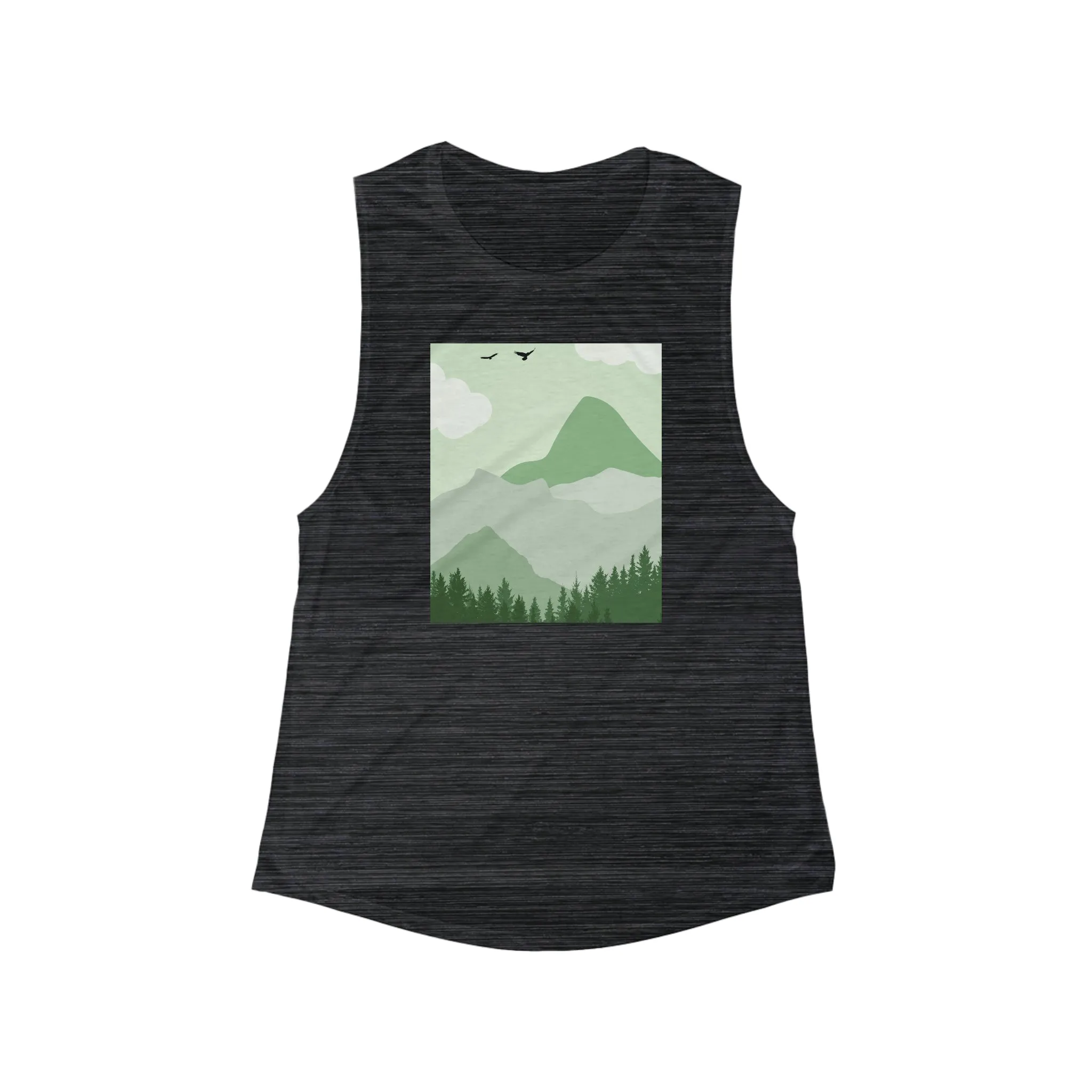 Mint Forest Women's Flowy Scoop Muscle Tank
