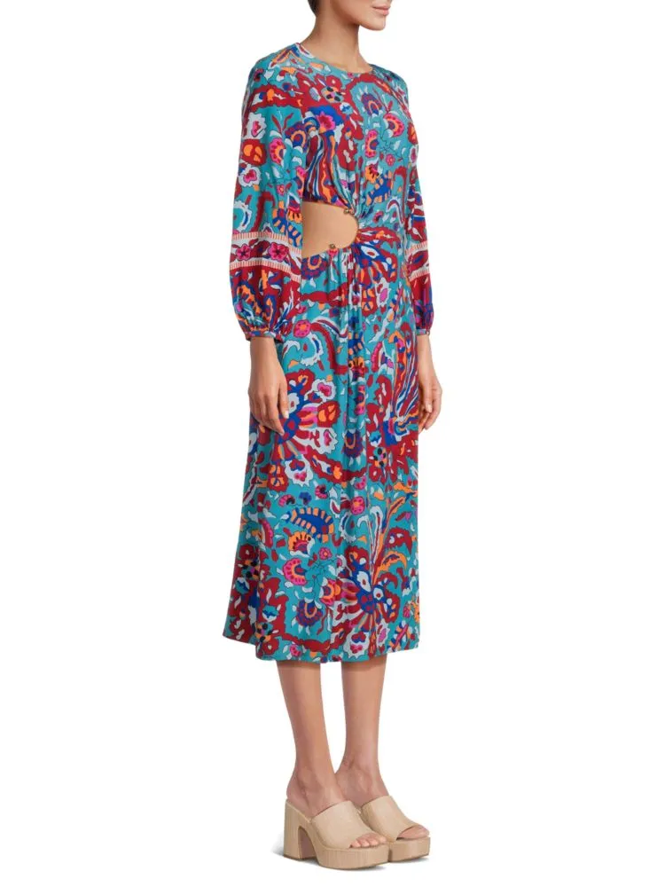 Monica Geometric Midi Dress Ba&Sh, Blue Multi