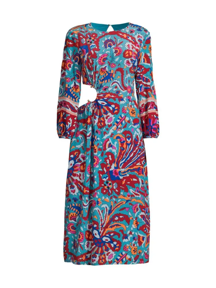 Monica Geometric Midi Dress Ba&Sh, Blue Multi