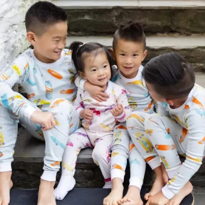 Organic Toddler Skateboard Pajamas - Pink