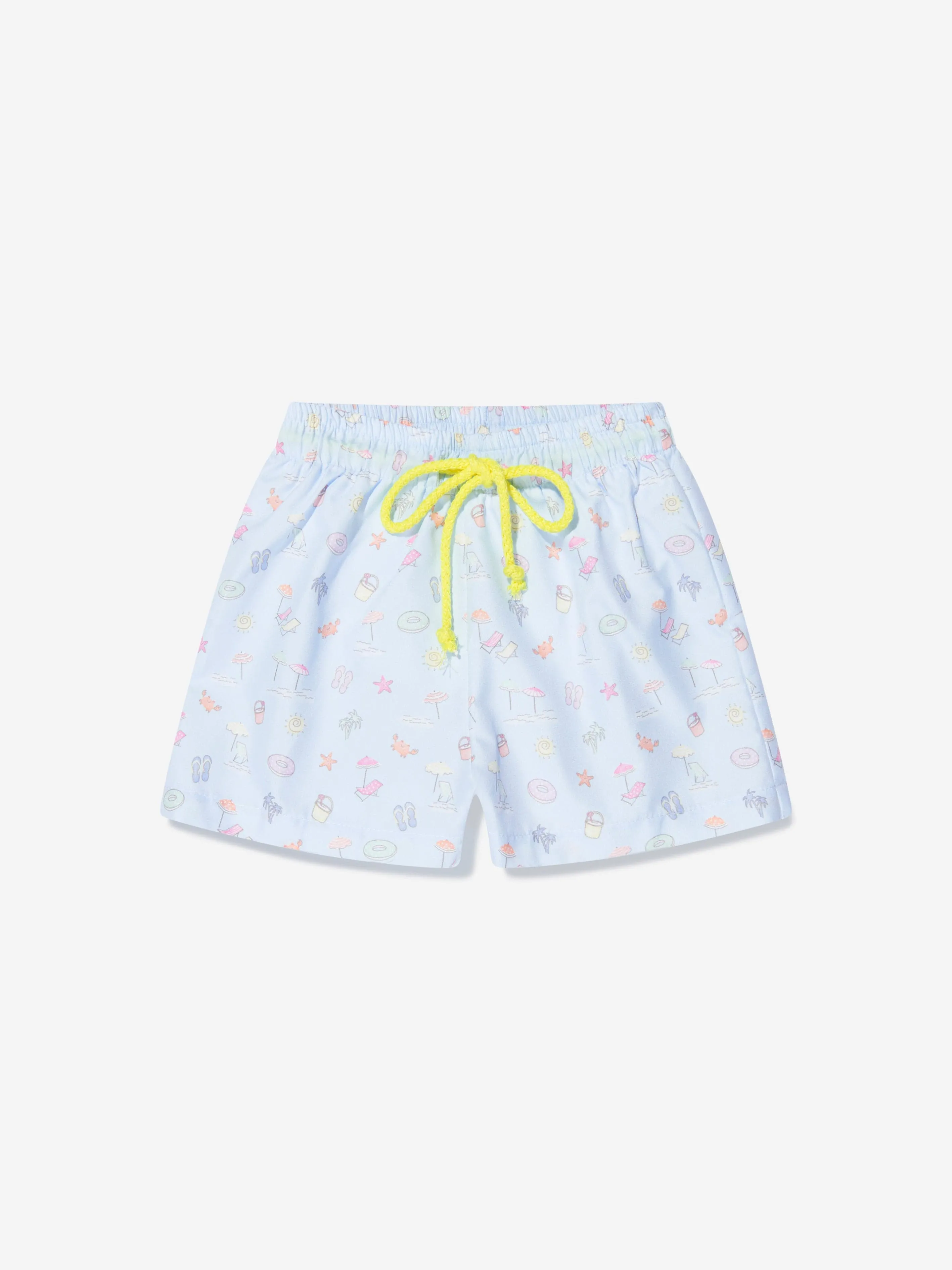 Paz Rodriguez Boys Summer Print Swim Shorts in Blue