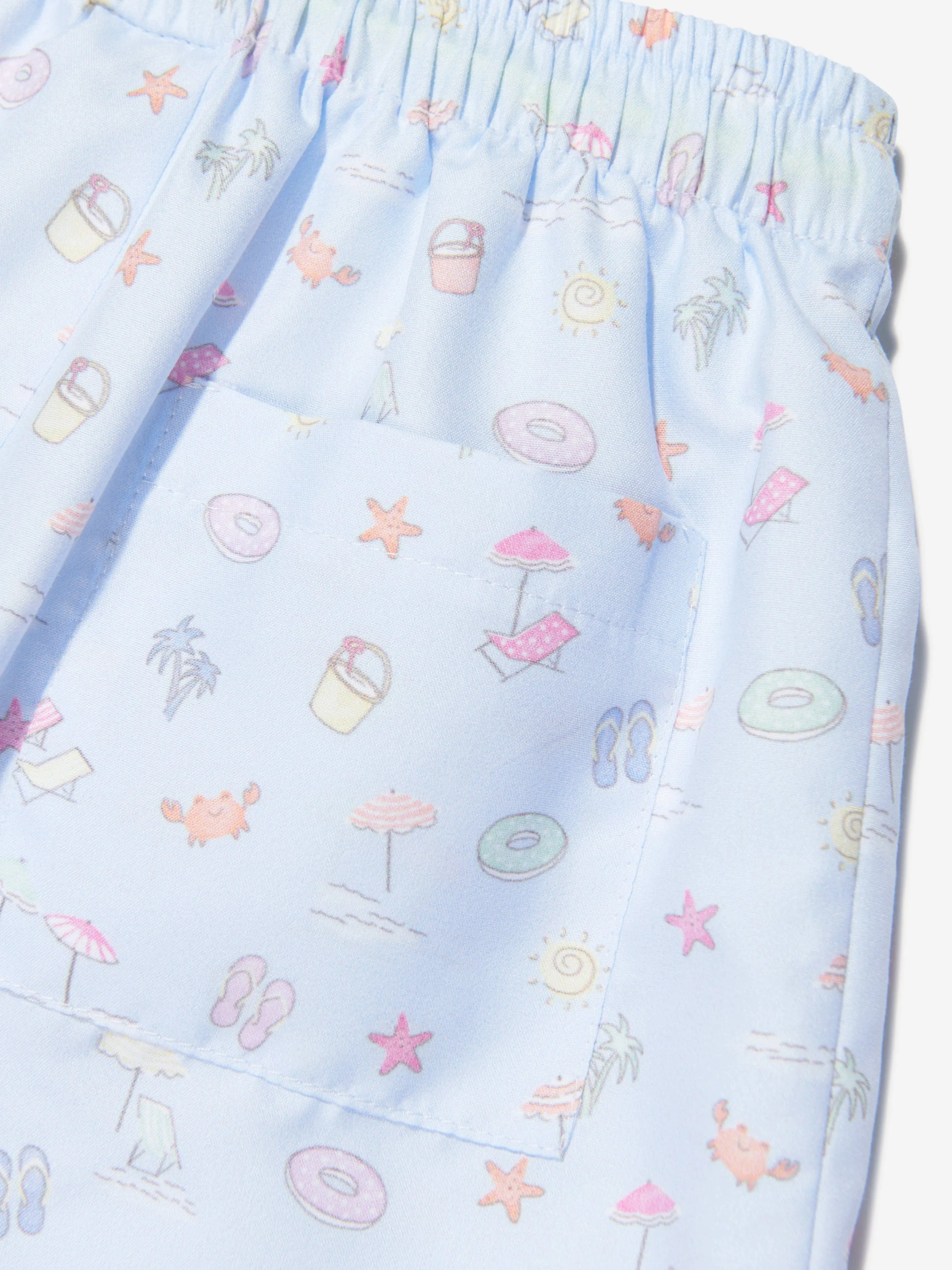 Paz Rodriguez Boys Summer Print Swim Shorts in Blue