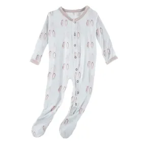 Print Bamboo Footie with Snaps - Fresh Air Ballet