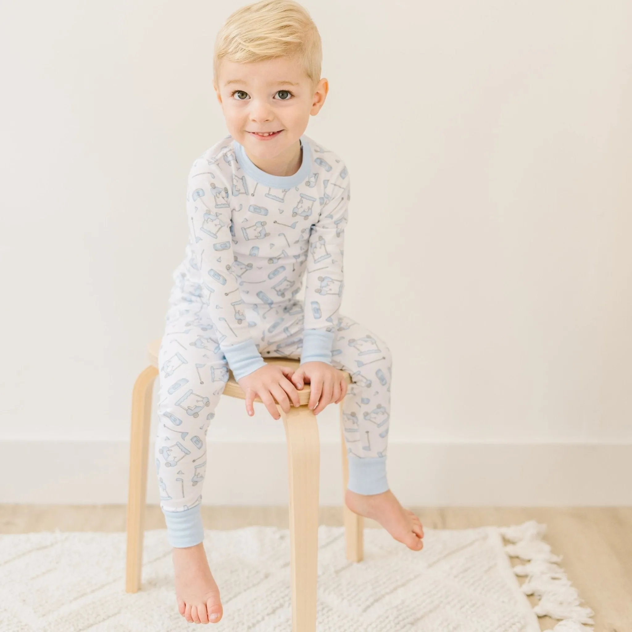 Putting Around Long Pajamas - Blue