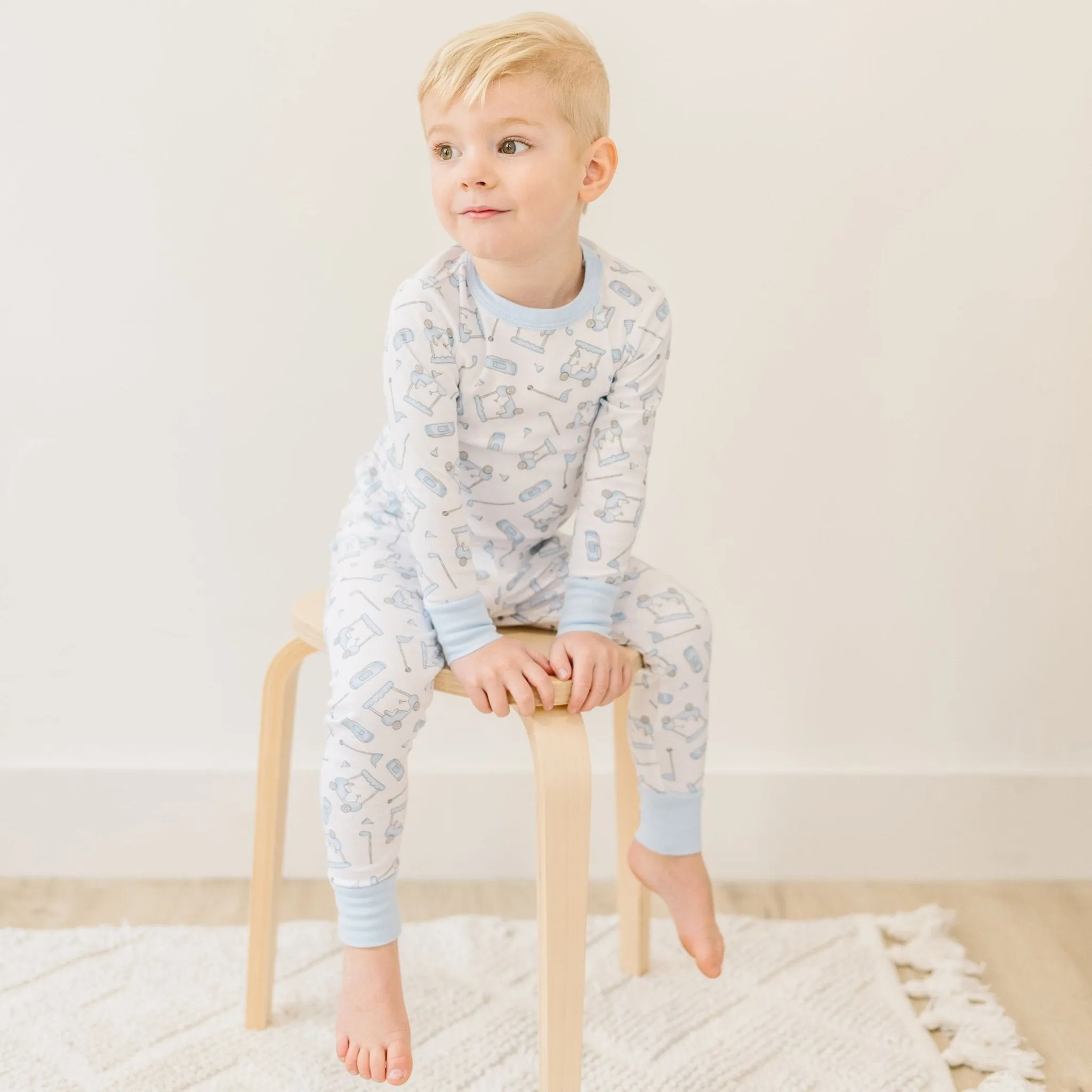 Putting Around Long Pajamas - Blue