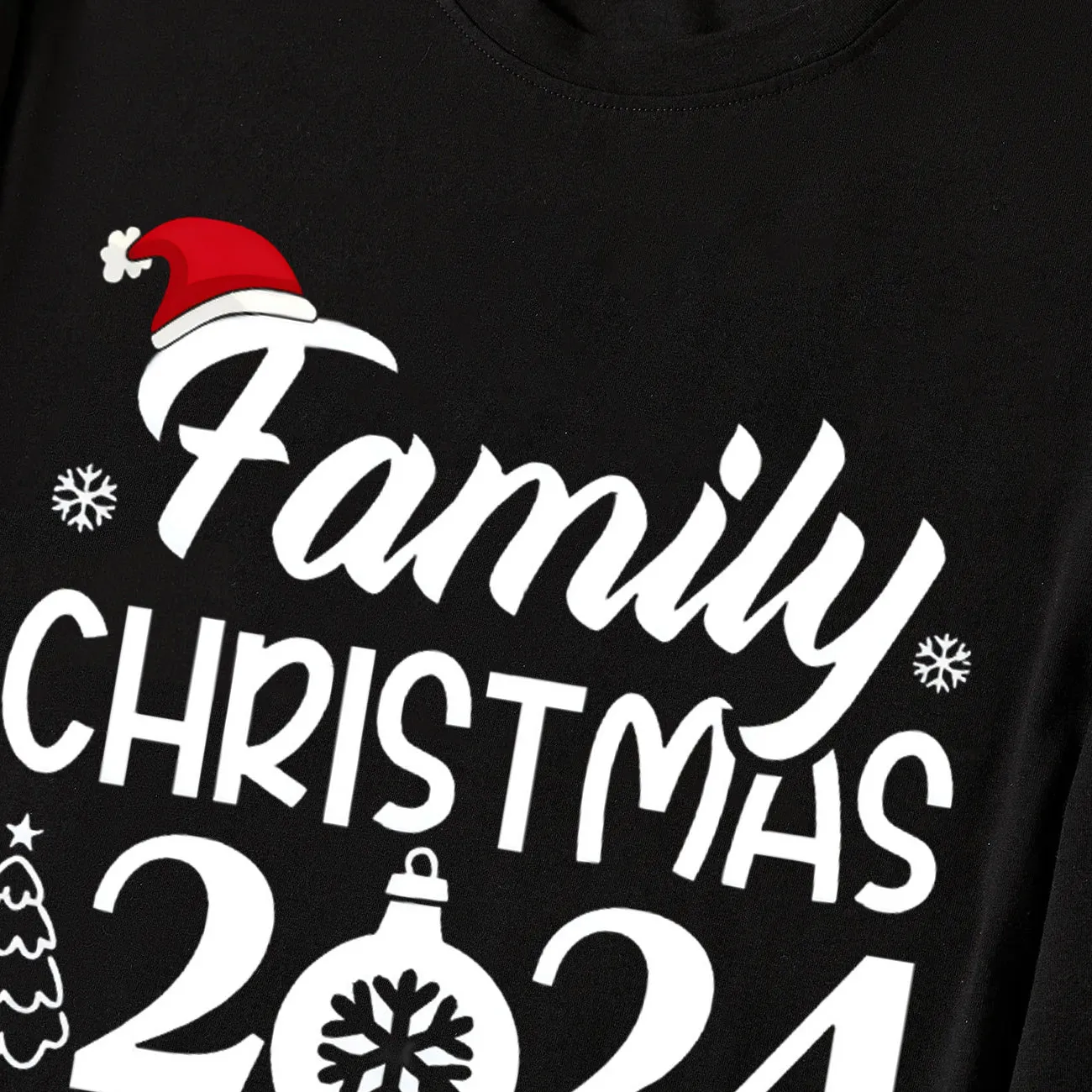 "Family Christmas 2024 Making Memories Together" Text and Santa Hat Printed Black and Green Plaid Family Christmas Matching Pajamas