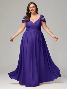 Regency Coloured Bridesmaid Dresses Uk Cap Sleeves Chiffon With Split Dress Styles For Plus Size Bridesmaid