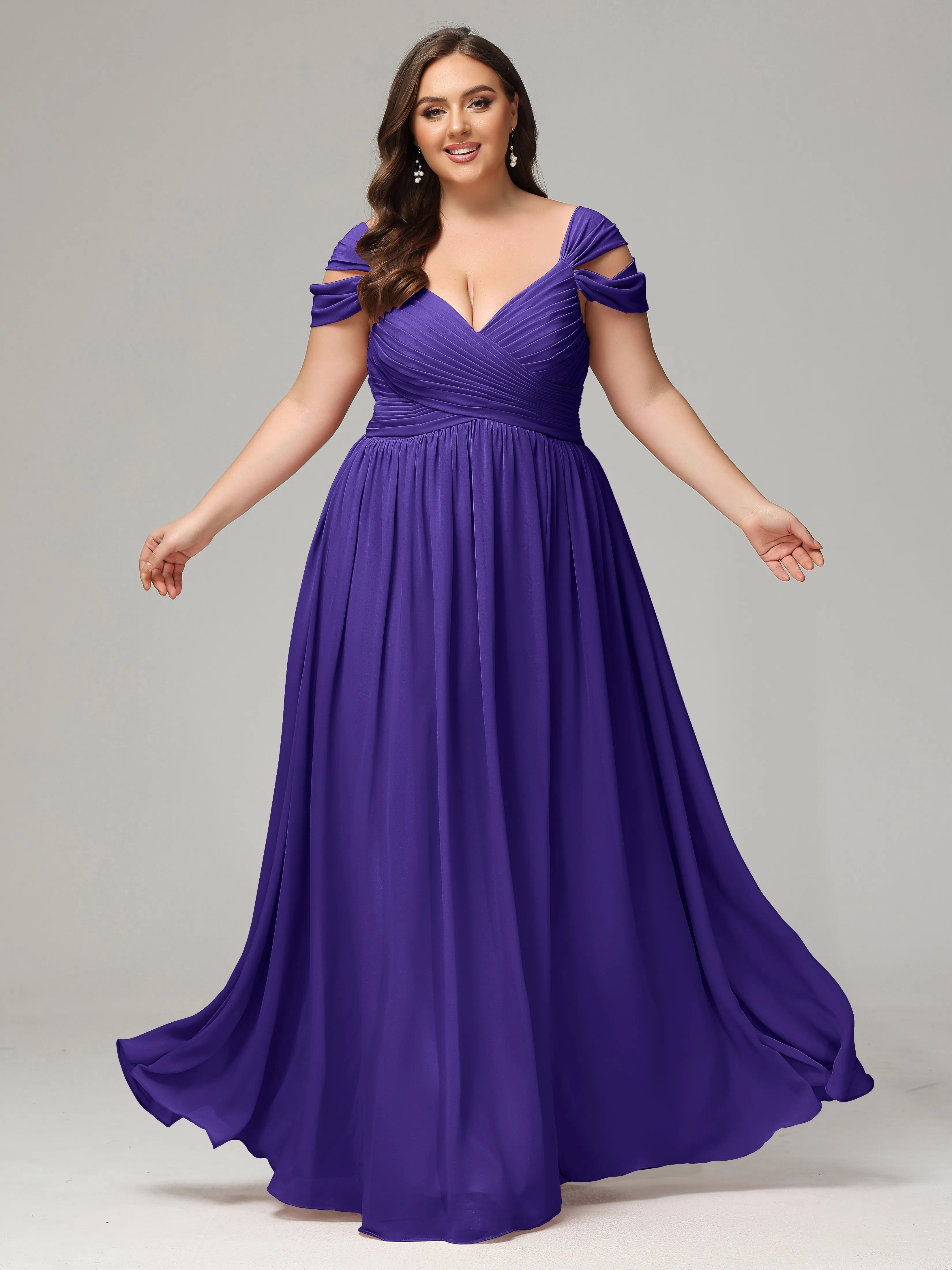Regency Coloured Bridesmaid Dresses Uk Cap Sleeves Chiffon With Split Dress Styles For Plus Size Bridesmaid