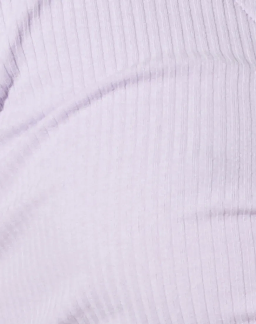 Rivera Crop Top in Rib Violet