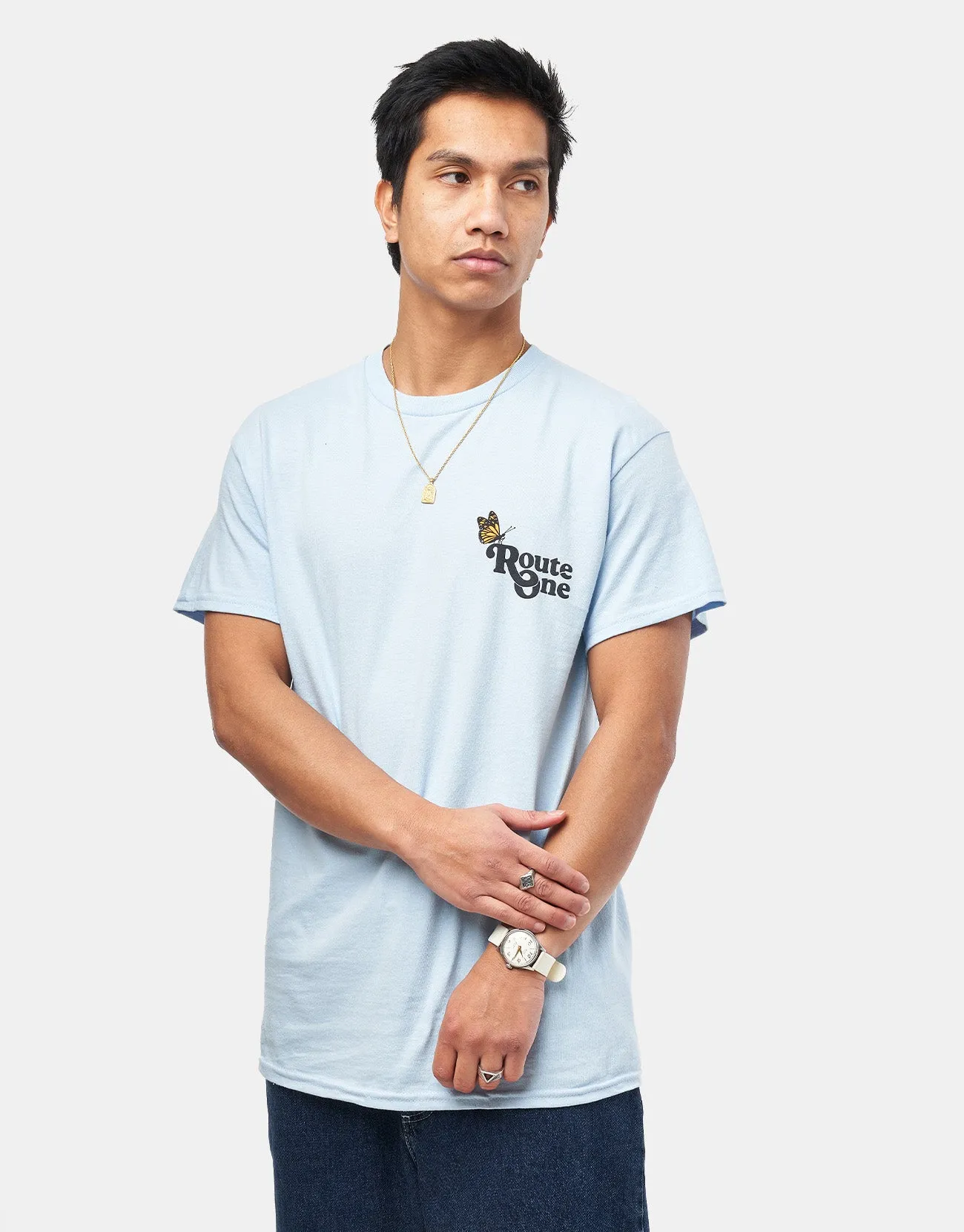Route One Flutter T-Shirt - Light Blue