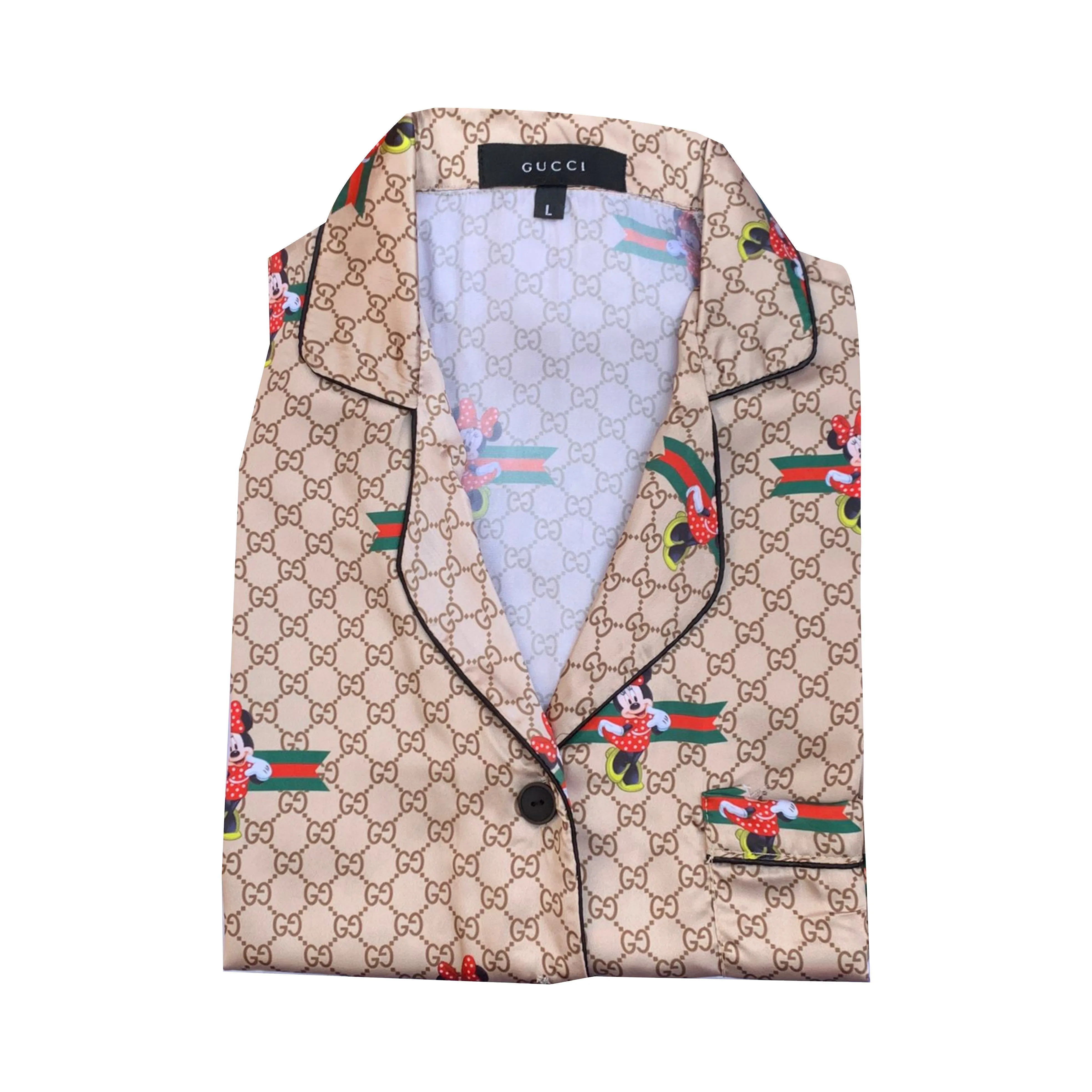 Silk Geometric G print pajama set I Nightwears in Pakistan