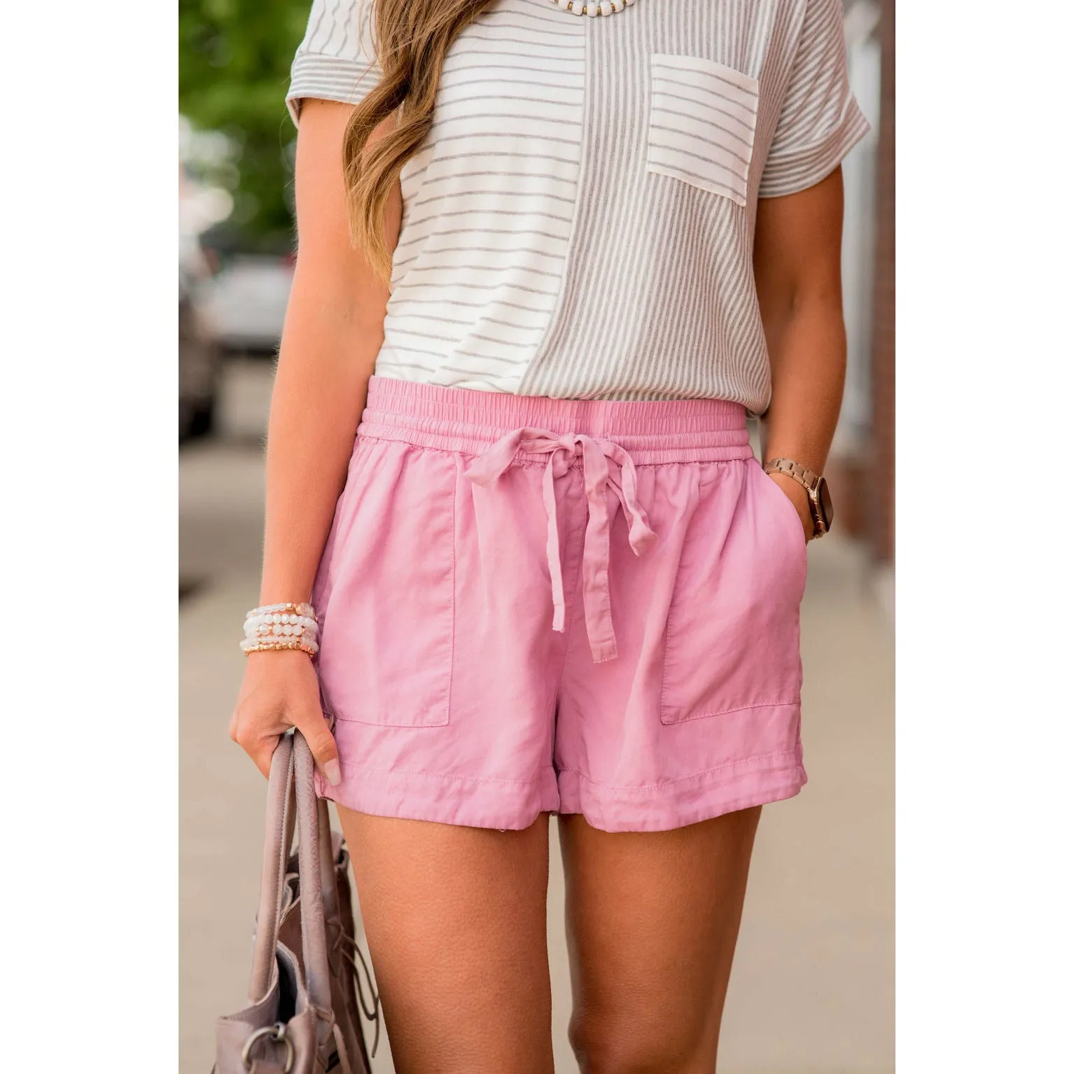 Simple Drawstring Shorts