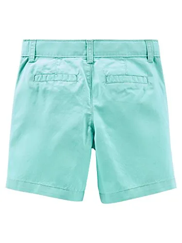 Simple Joys by Carter's Baby Boys' Toddler 2-Pack Flat Front Shorts, Mint, Gray, 4T