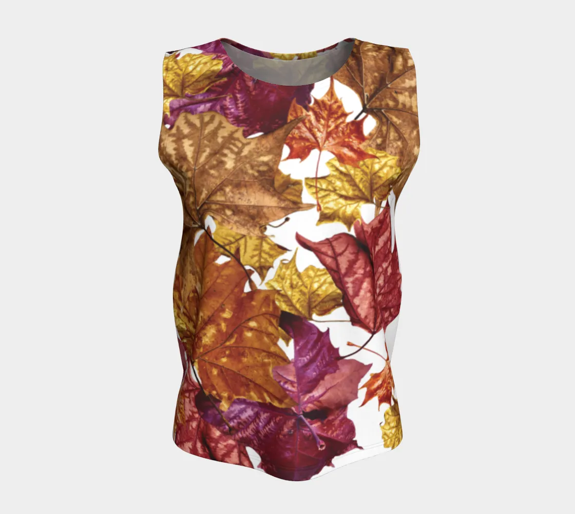 Soggy Leaf Jumble Loose Tank Top Long