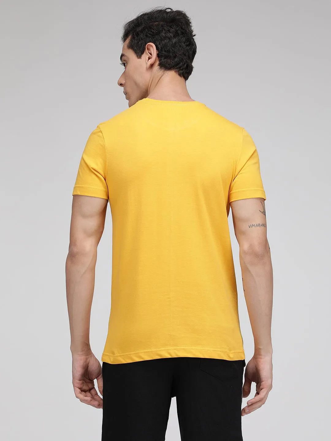Sporto Men's Round Neck Cotton Tee Pack of - 3 (Pink   Ocean   Mimosa)