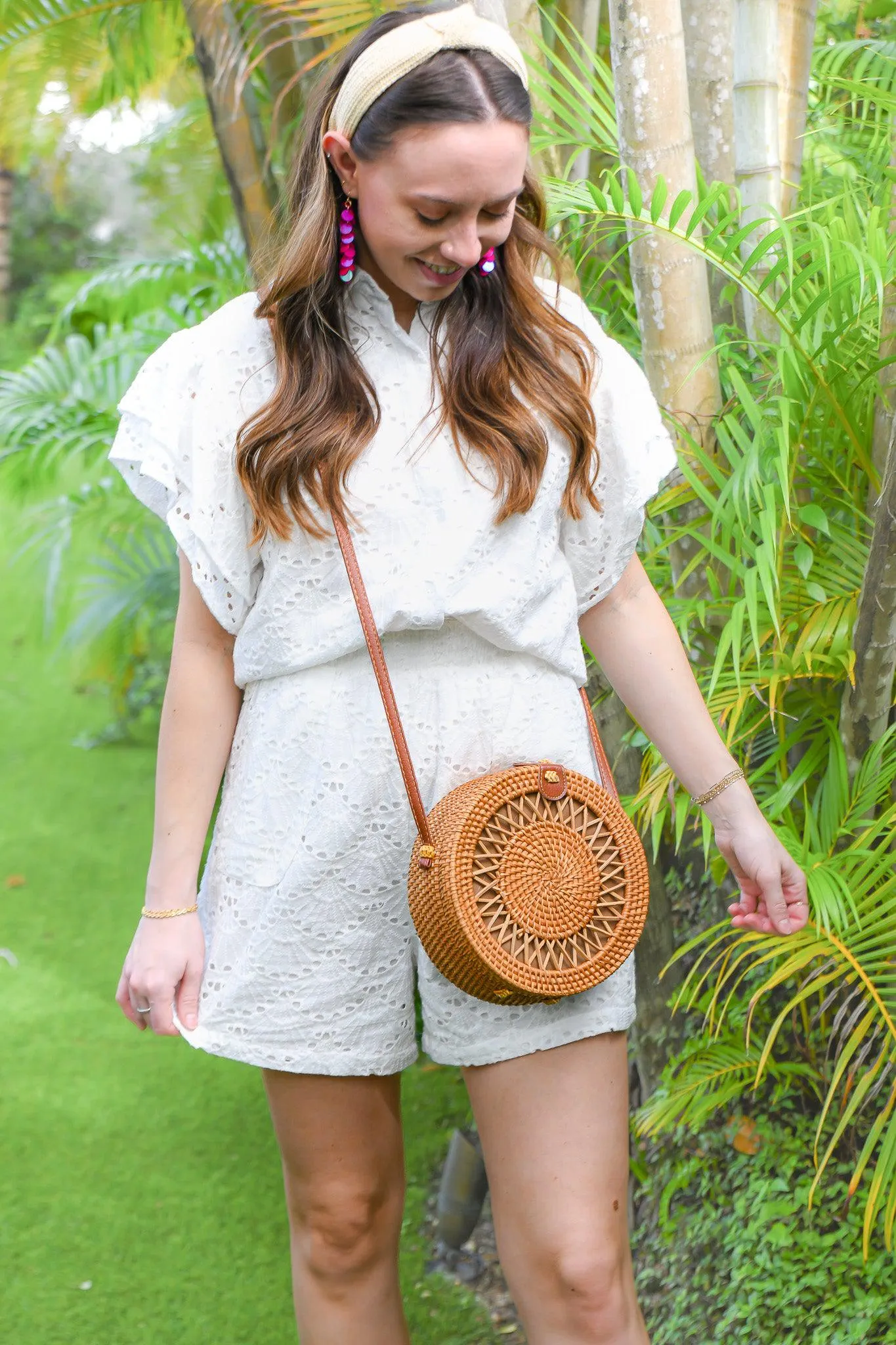 Sweeter than Ever White Eyelet Lace High-Waisted Shorts