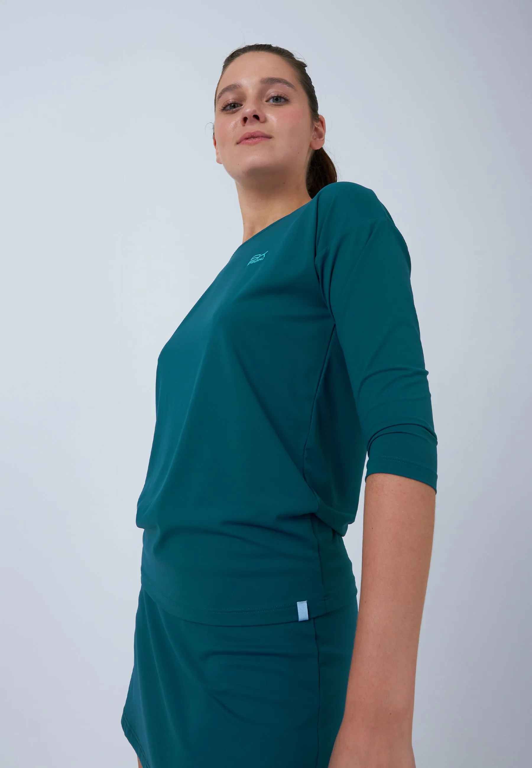 Tennis 3/4 Loose Fit Shirt, dark teal
