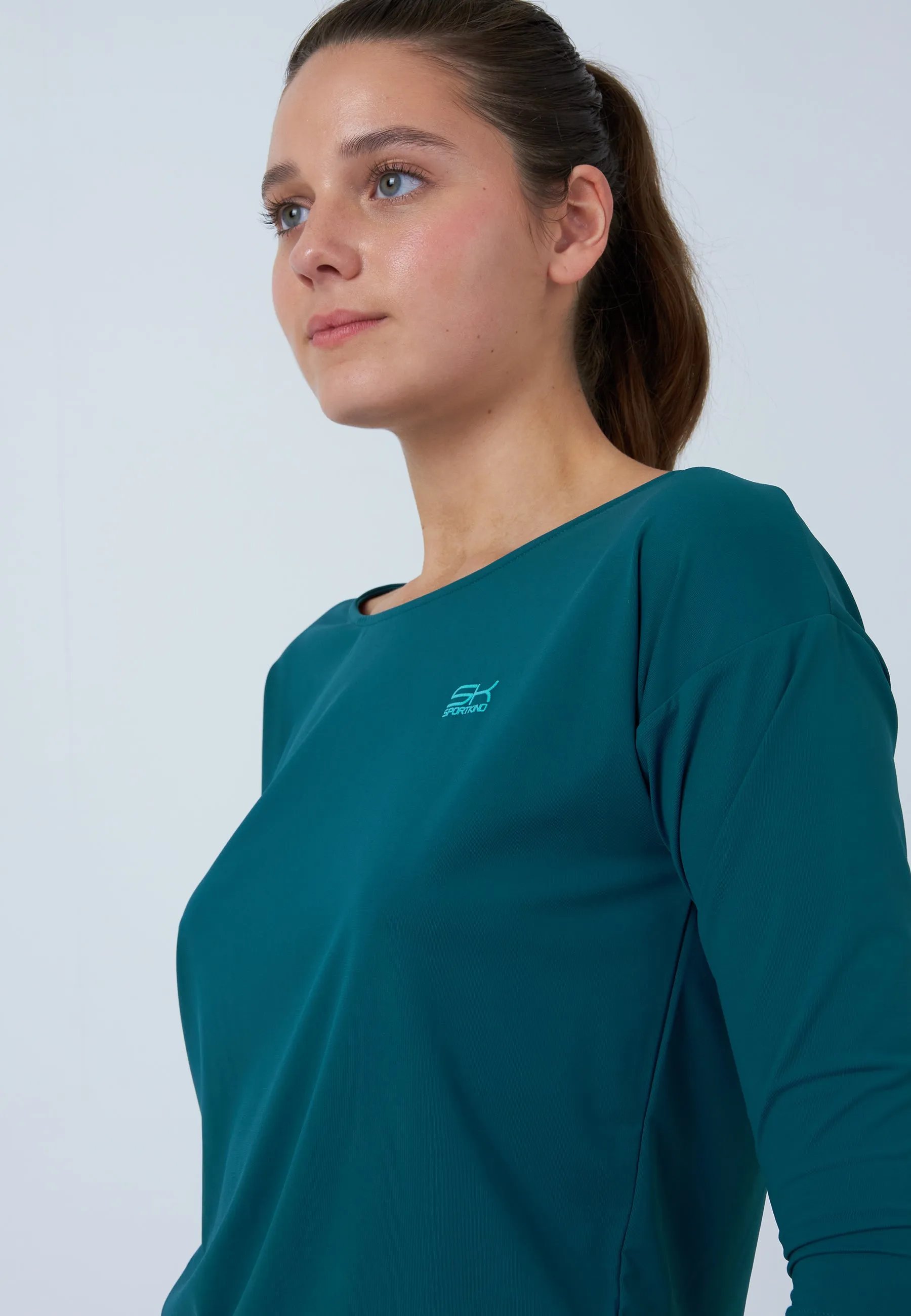 Tennis 3/4 Loose Fit Shirt, dark teal