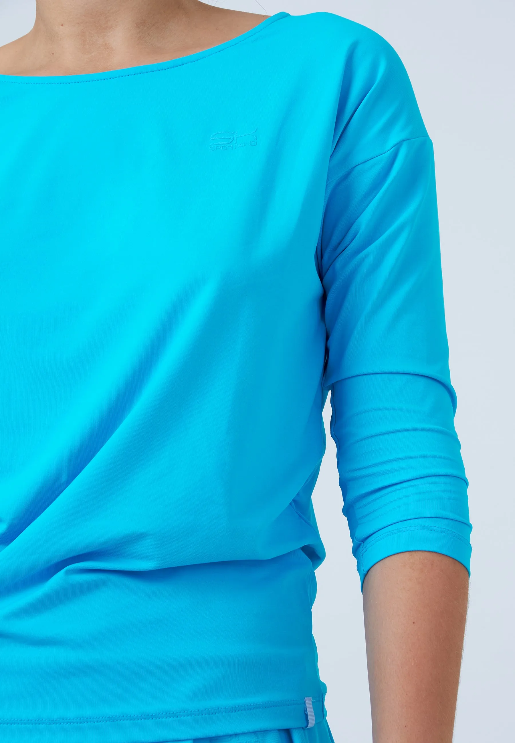 Tennis 3/4 Loose Fit Shirt, turquoise new