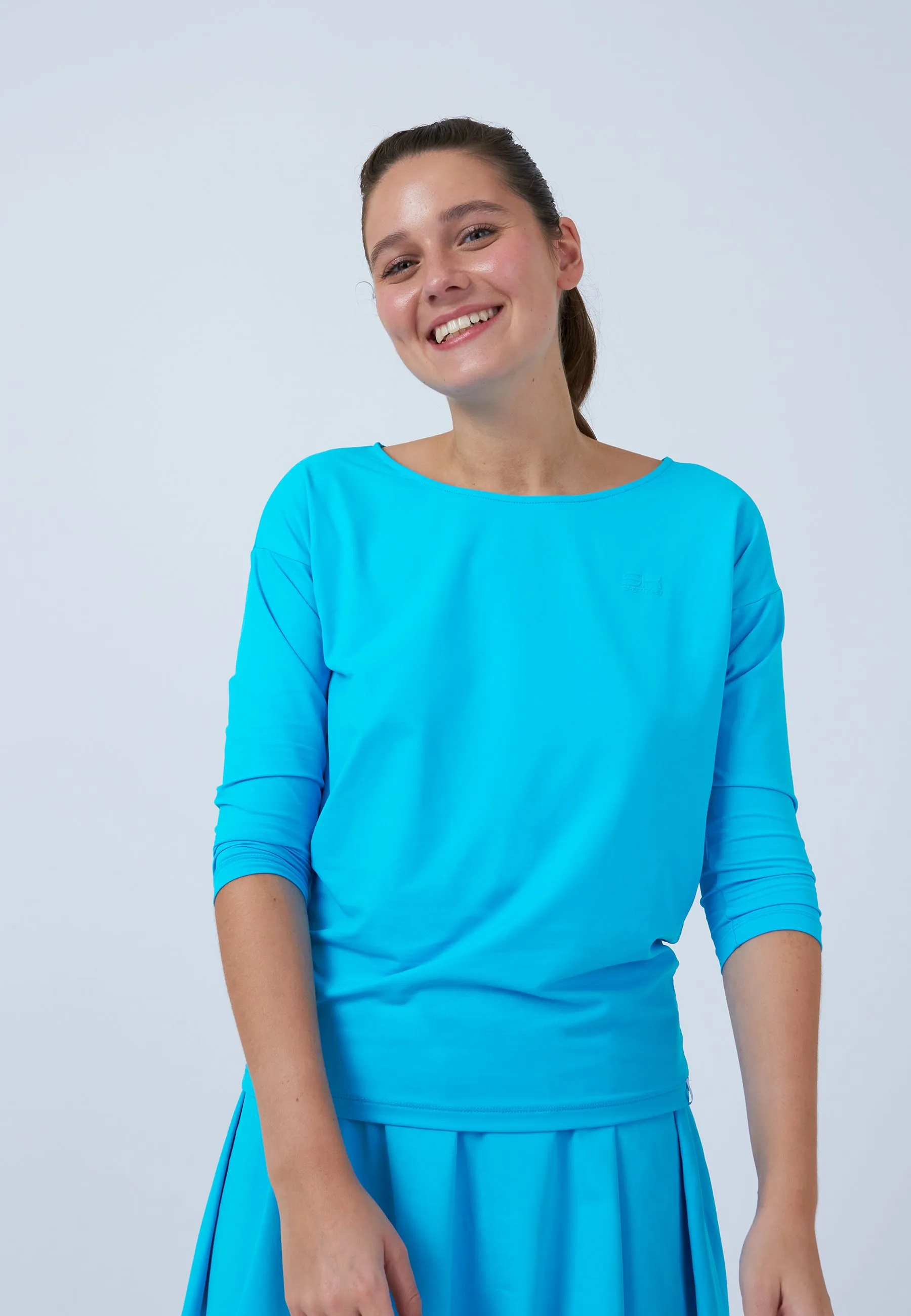 Tennis 3/4 Loose Fit Shirt, turquoise new
