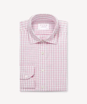 Thomas Pink Classic Fit Smart Casual Windowpane Check Shirt