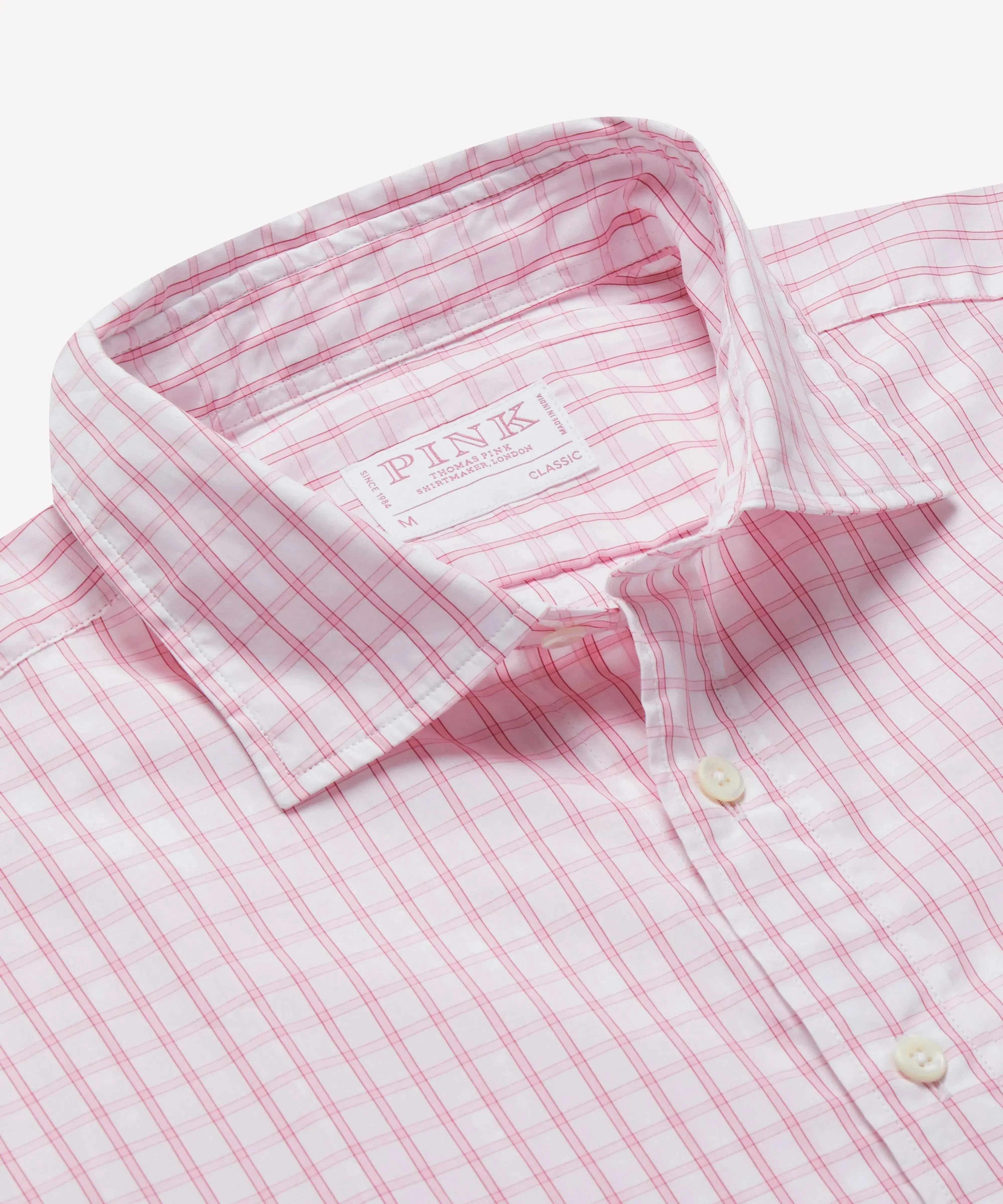 Thomas Pink Classic Fit Smart Casual Windowpane Check Shirt