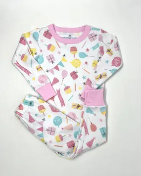 Time to Celebrate Pink Toddler Long Pajamas