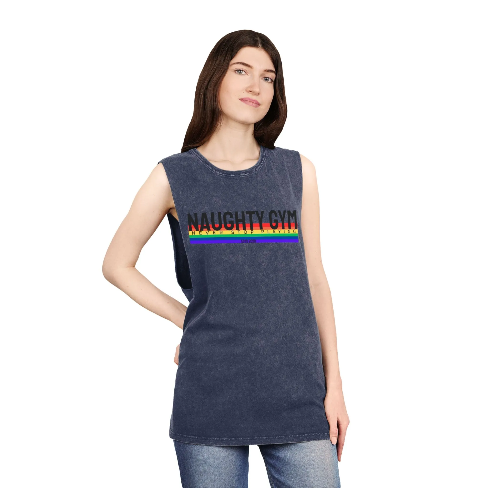 Unisex Stonewash NG PRIDE Tank Top
