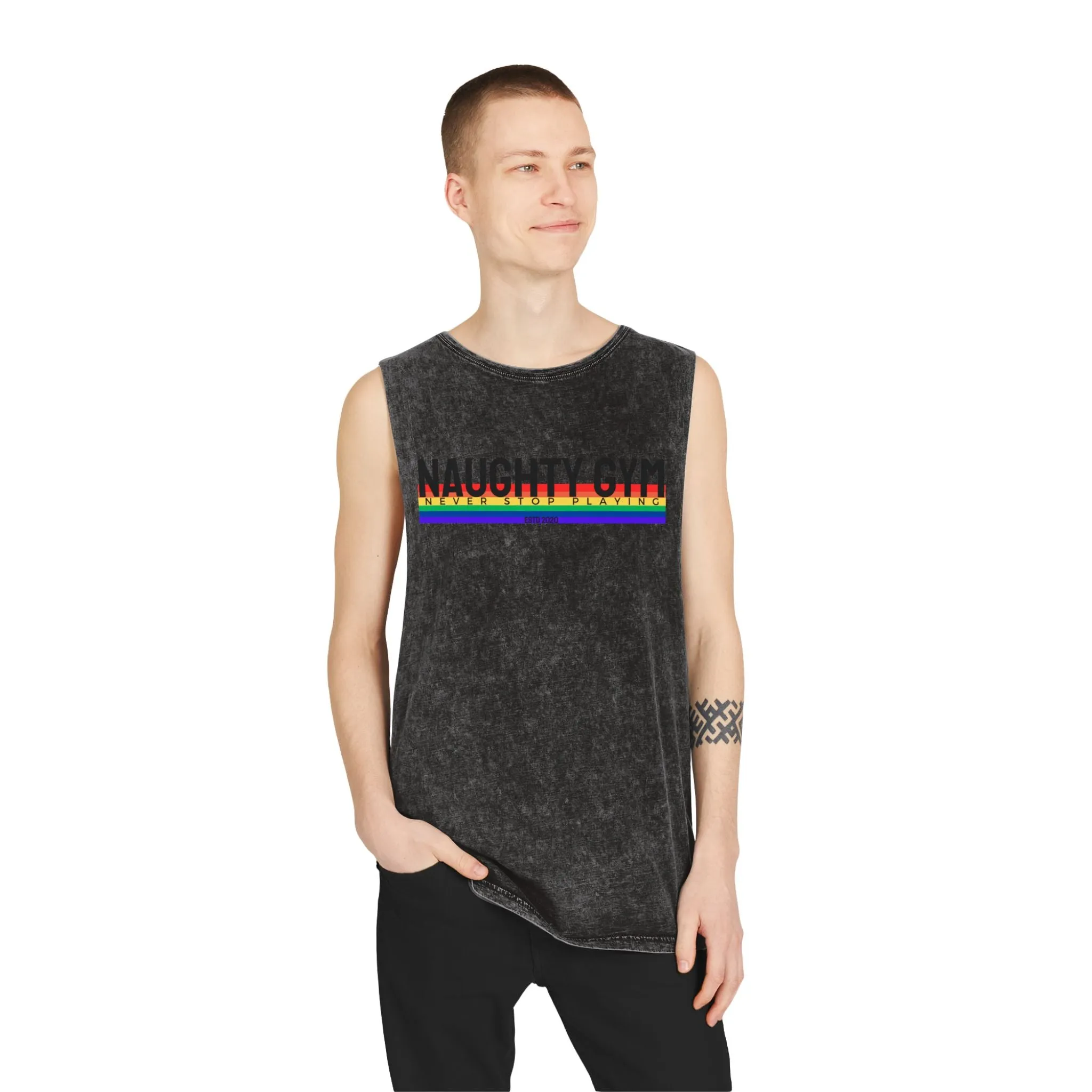 Unisex Stonewash NG PRIDE Tank Top
