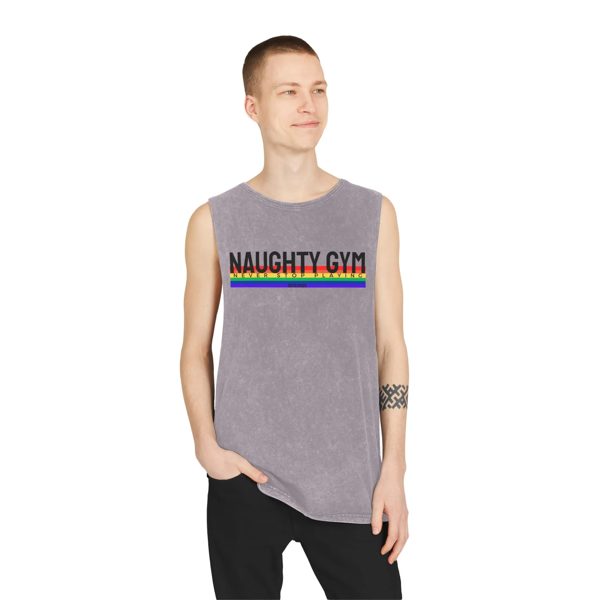 Unisex Stonewash NG PRIDE Tank Top