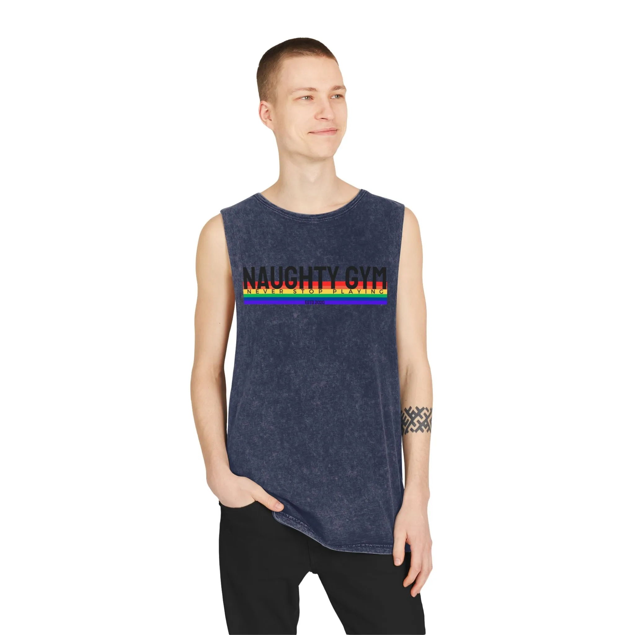 Unisex Stonewash NG PRIDE Tank Top