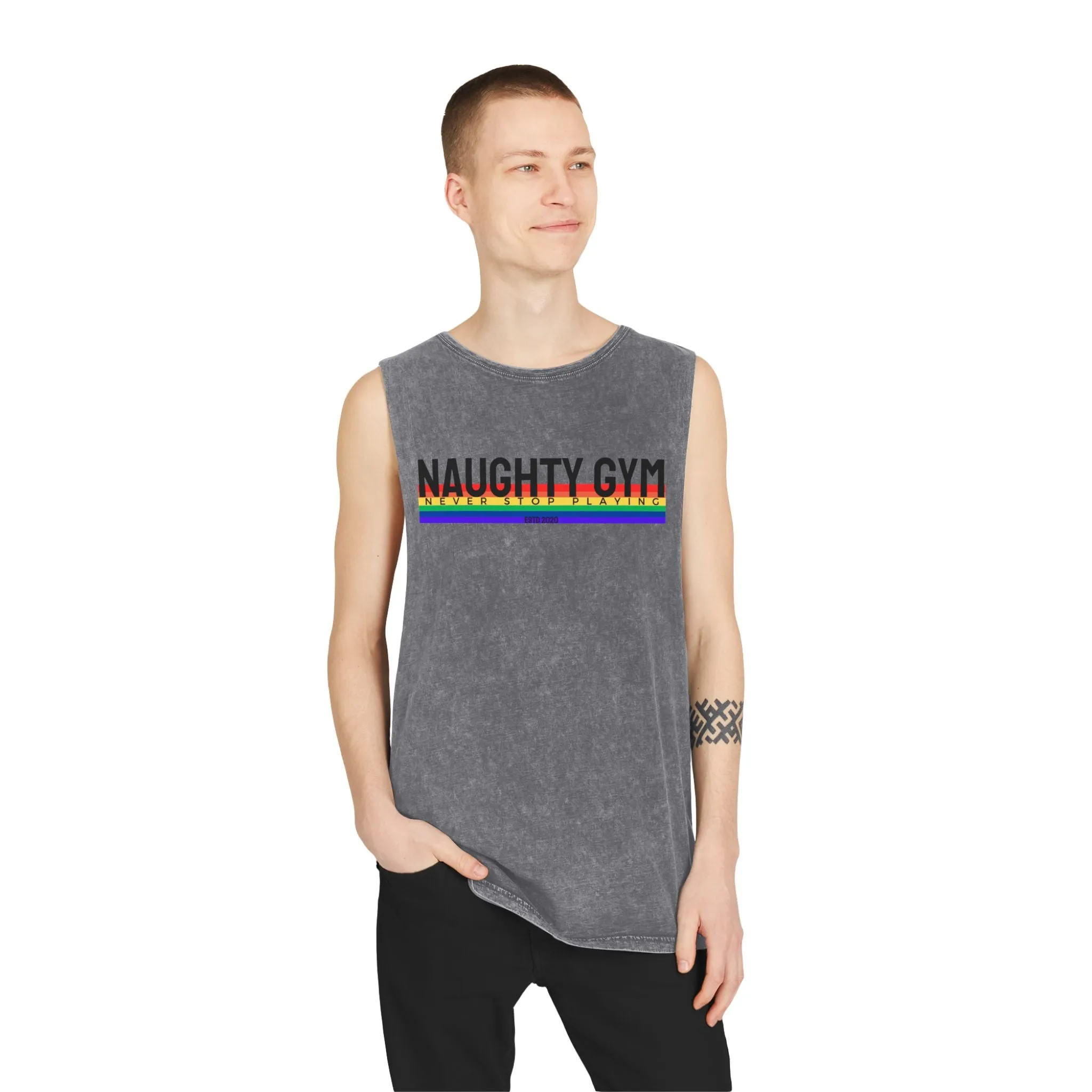 Unisex Stonewash NG PRIDE Tank Top