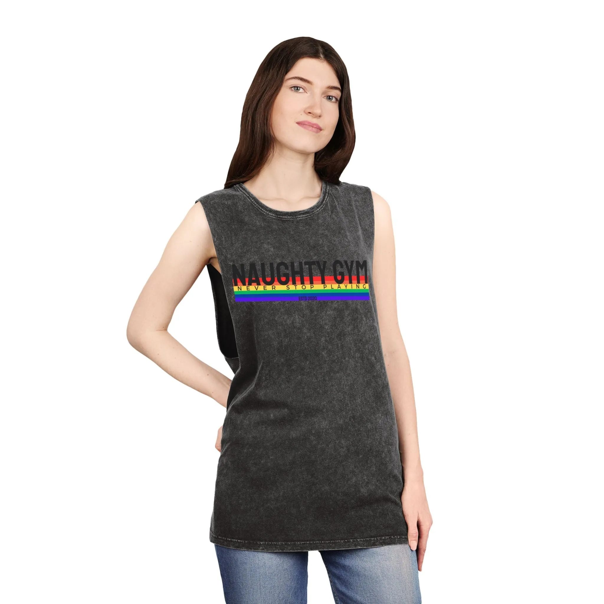 Unisex Stonewash NG PRIDE Tank Top