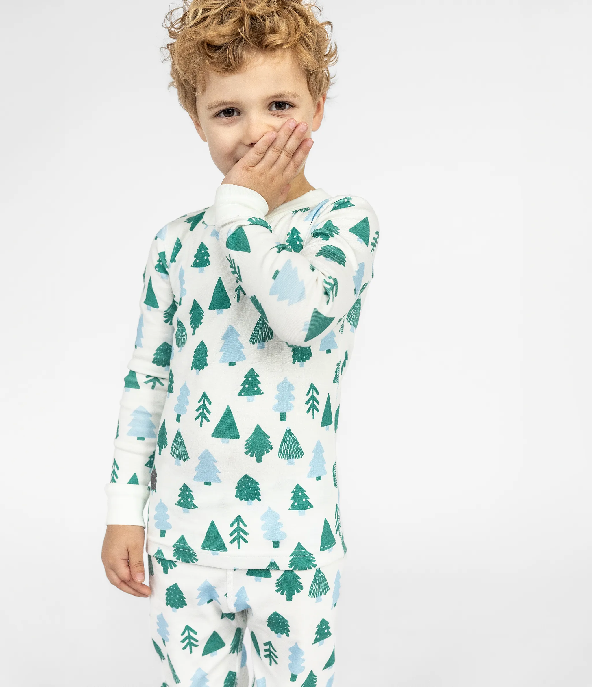 Winter Trees Kids Christmas Pajamas