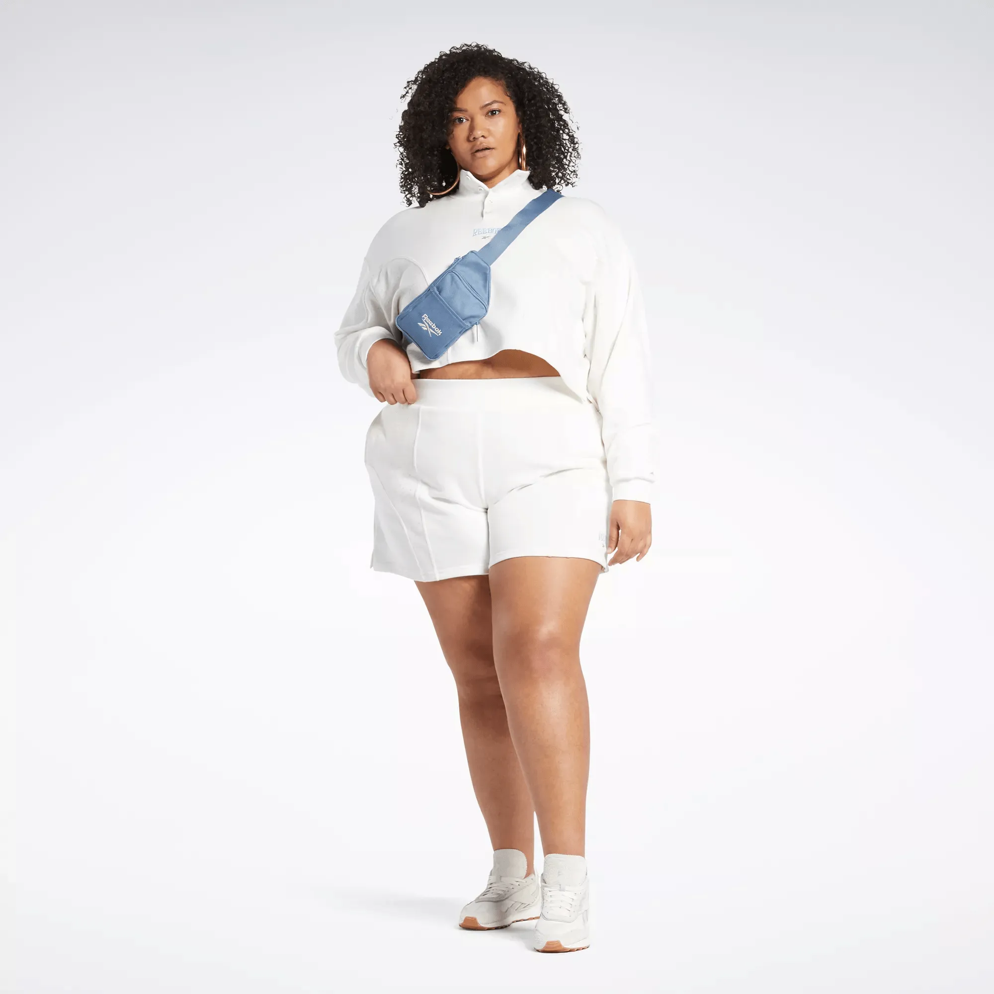 Women's Reebok Classics Varsity High-Rise Rib Shorts (Plus Size)